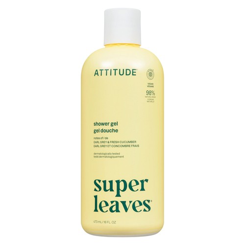 Attitude Super Leaves Shower Gel Notes of Earl Grey & Fresh Cucumber 473 ml