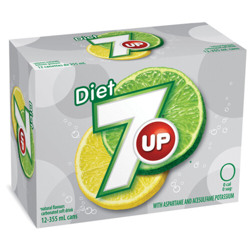 7UP Diet Soda - 12 Pack Of 16.9oz Bottles, Zero Fat & 25 Calories Per Serving