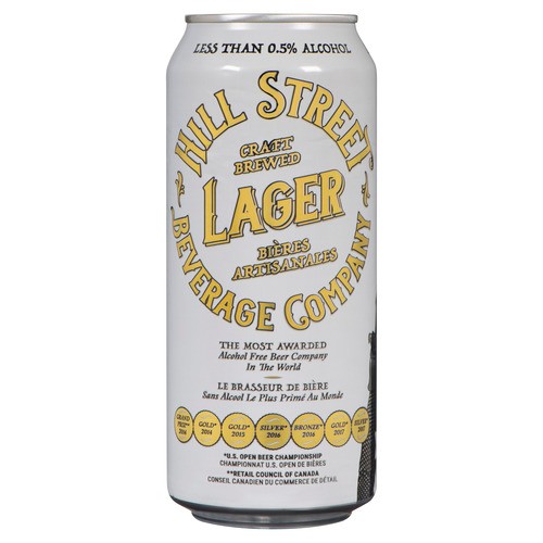 Hill Street Alcohol Free Beer Lager 473 ml (can)