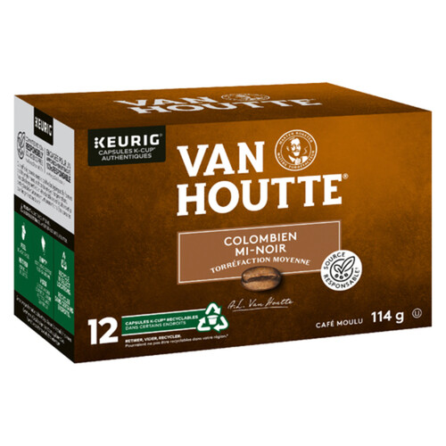 Van Houtte Coffee Pods Colombian Medium Roast 12 K-Cups 114 g
