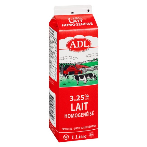 ADL 3.25% Milk  Homogenized 1 L