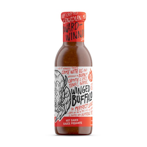 Bow Valley BBQ Hot Sauce Winged Buffalo 350 ml