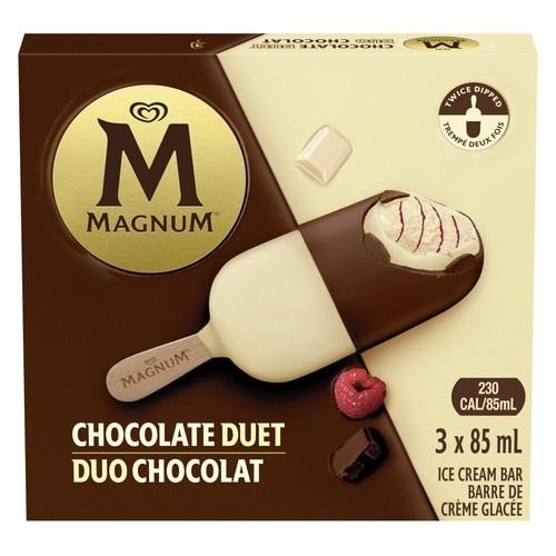Magnum Ice Cream Bars Chocolate Duet For An Indulgent Frozen Treat 3 x 85 ml