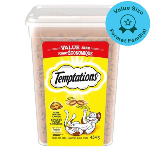 Temptations Adult Cat Treats Tasty Chicken Flavour Tub 454 g
