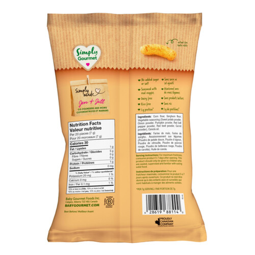 Simply Gourmet Crunchers Baby Snack Zesty Veggie 32 g