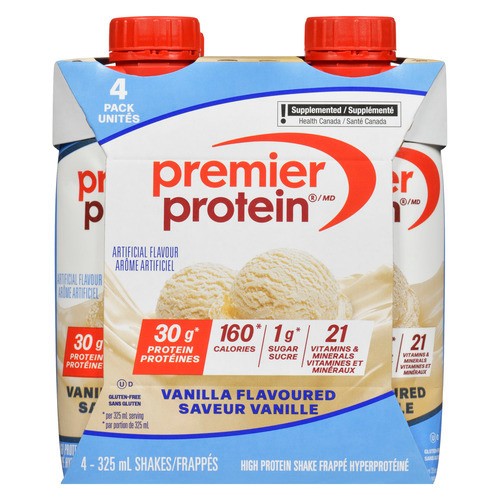Premier Protein Gluten-Free Whey Protein Shake Vanilla 4 x 325 ml