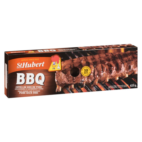 St-Hubert Ready To Cook Pork Back Ribs BBQ 625 g