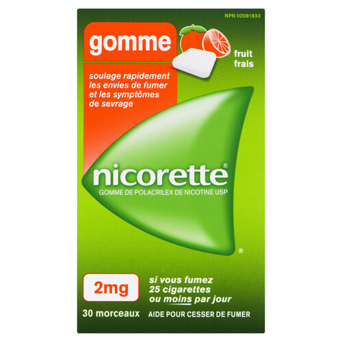 Nicorette Fresh Fruit Gum 2mg 30 Pieces