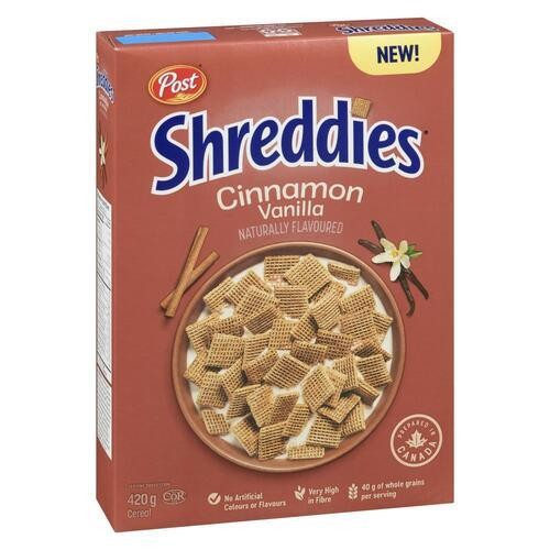 Post Shreddies Cereal Cinnamon Vanilla 420 g