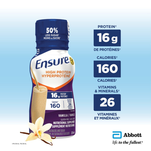 Ensure High Protein Nutritional Supplement Drink Vanilla 6 x 235 ml