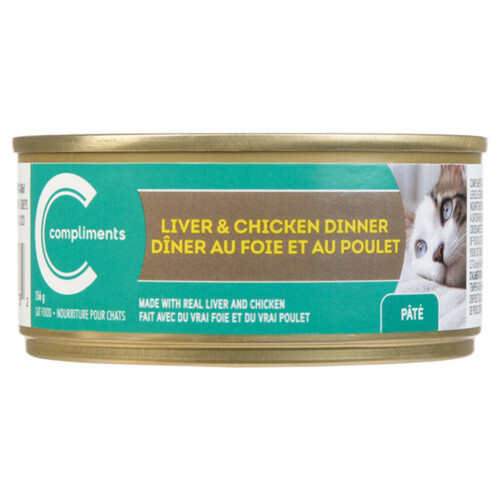 Compliments Wet Cat Food Pate Liver And Chicken Dinner 156 g