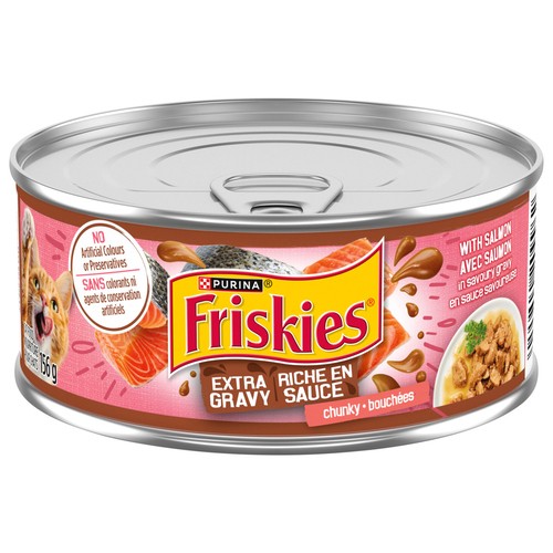 Friskies Wet Cat Food  Extra Gravy Chunky with Salmon 156 g