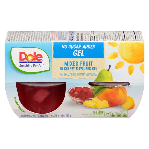 Dole Mixed Fruit In Cherry Gel 4 x 123 g