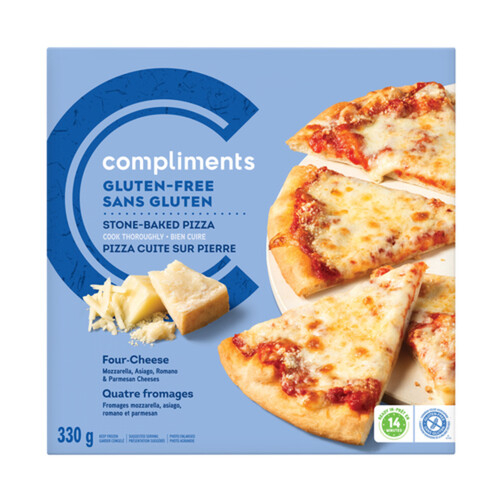 Compliments Frozen Gluten-Free Stone Baked Pizza Four Cheese 330 g