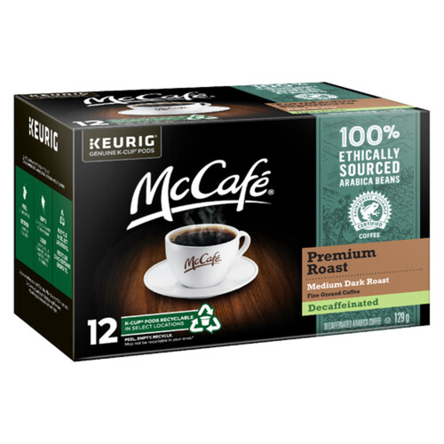 McCafé Coffee Pods Medium Dark Roast Decaffeinated 12 K-Cups 129 g