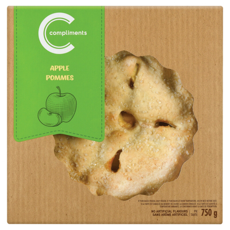 Compliments Pie Apple 8-Inch 750 g (frozen) - Voilà Online Groceries ...