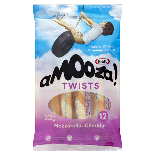 Kraft Amooza Cheese Twist Mozzarella Cheddar 252 g