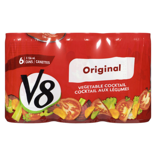 V8 Juice Cocktail Vegetable 6 x 156 ml (cans)