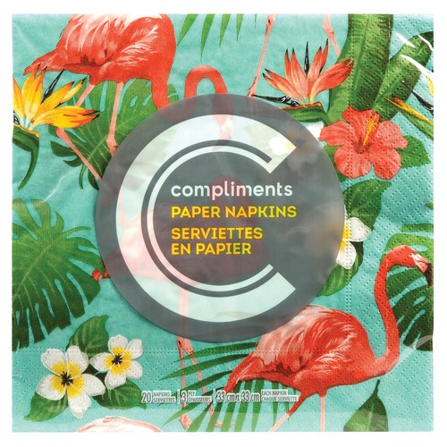 Compliments Summer Paper Napkins 3-Ply 20 Sheets