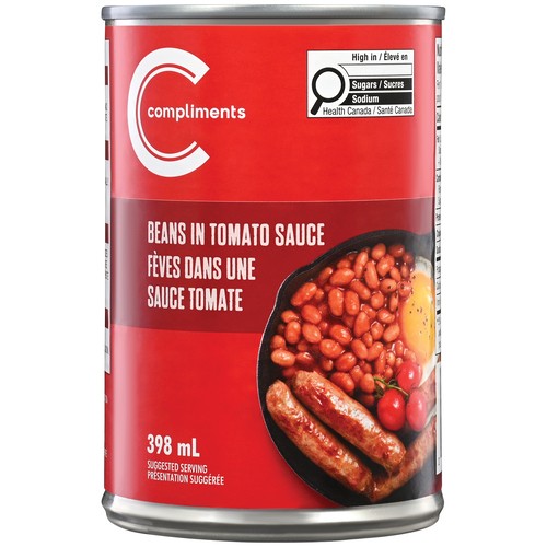 Compliments Canned Beans In Tomato Sauce 398 ml