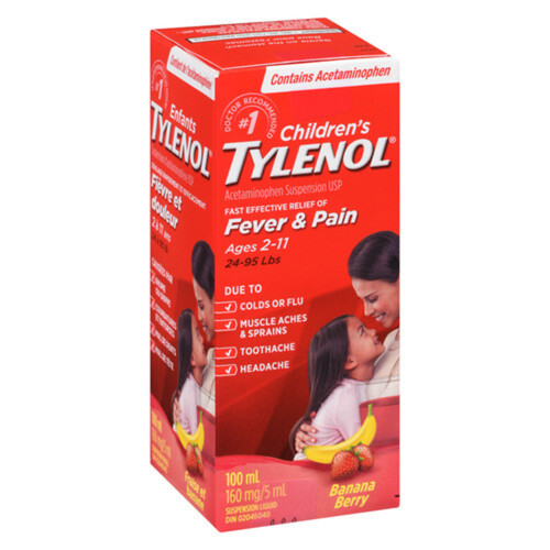 Tylenol Children's Pain & Fever Relief Banana Berry Twist 101 ml