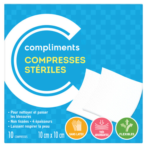 Compliments Sterile Pads 10x10cm 10 EA