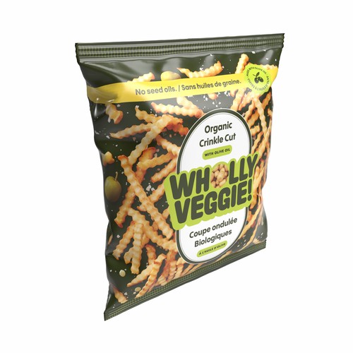 Wholly Veggie Organic Frozen Fries Straight Cut 425 g