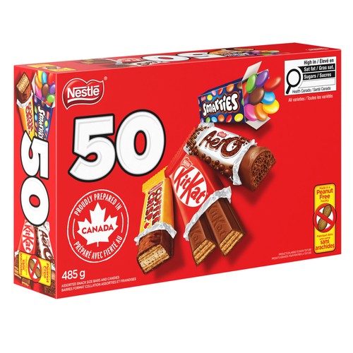 Nestlé Peanut-Free Chocolate Bars Assorted Minis 50 Pack 485 g