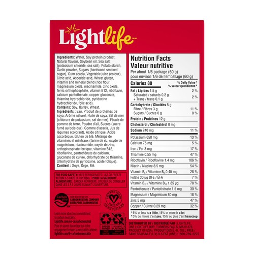 Lightlife Plant-Based Beef Original Smart Ground 340 g
