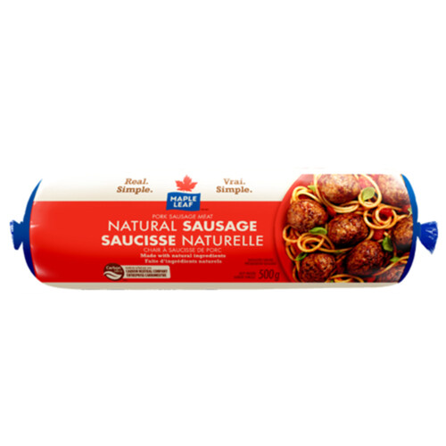 Maple Leaf Frozen Natural Sausage Ground Pork 500 g