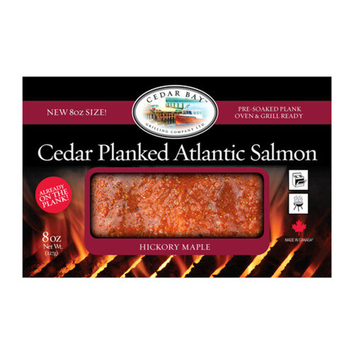 Cedar Bay Grilling Company Frozen Salmon Planked Hickory Maple  226 g