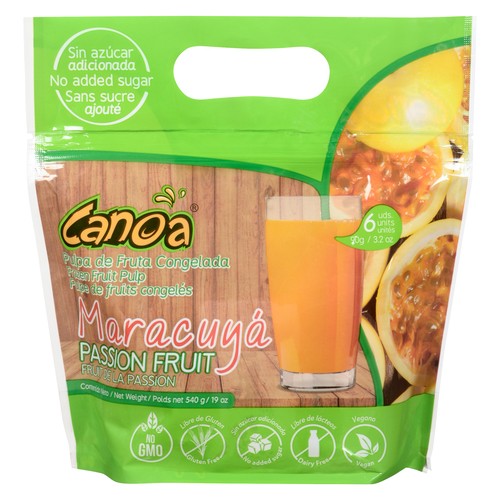 Canoa Frozen Passion Fruit Fruit Pulp 540 g
