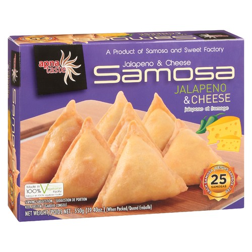 Apna Taste Samosa Jalapeno & Cheese 550 g (frozen)