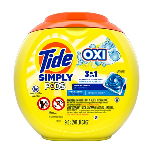 Tide Liquid Laundry Detergent Pods Oxi 55 Pods