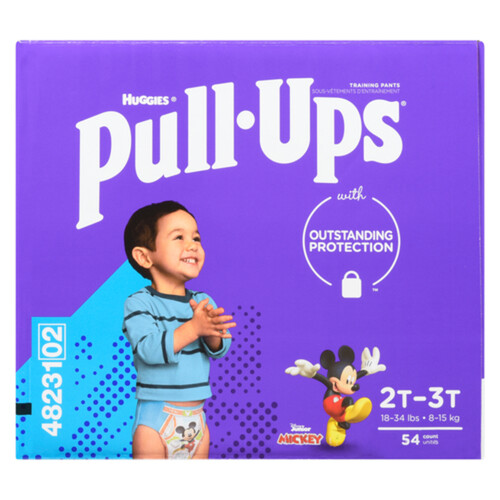 Huggies Pull-Ups Training Pants For Boys Learning Designs 2T-3T 54