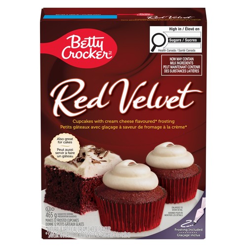 Betty Crocker Cupcake Mix Red Velvet Frosting Included 12 Servings 465 g