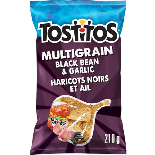 Tostitos Tortilla Chips Multigrain Black Bean & Garlic 210 g
