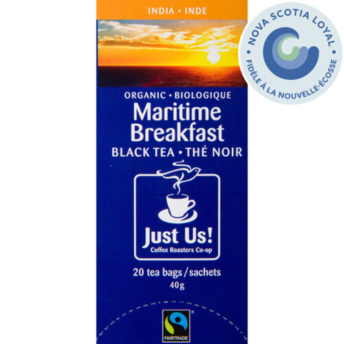 Just Us! Organic Black Tea Maritime Breakfast 20 Tea Bags