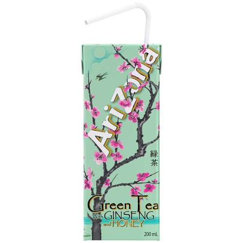 Arizona Premium Brewed Green Tea Ginseng and Honey 8 x 200 ml