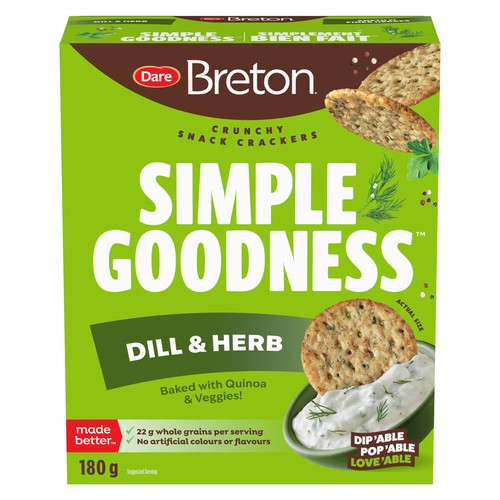 Dare Breton Simple Goodness Crackers Dill & Herb 180 g