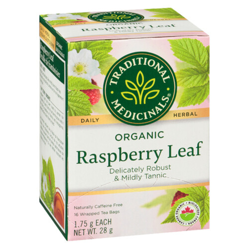 Traditional Medicinals Organic Herbal Tea Raspberry Leaf 16 Tea Bags