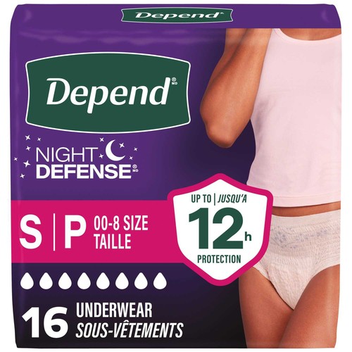 Depend Women's Underwear Overnight Small 16 Count