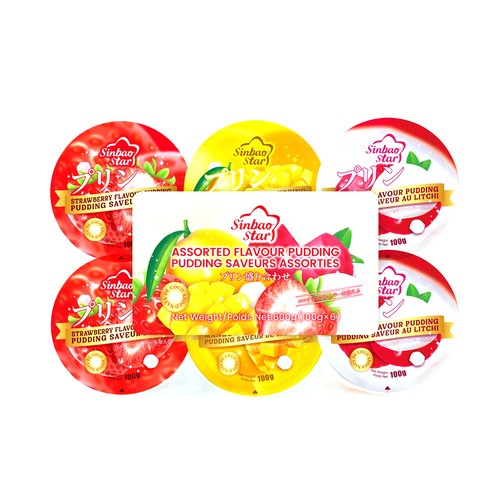 Sinbao Star Pudding Assorted Flavour 600 g