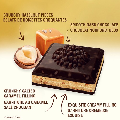 Ferrero Canada Dark Chocolate Tablet Bar Hazelnut & Salted Caramel 90 g