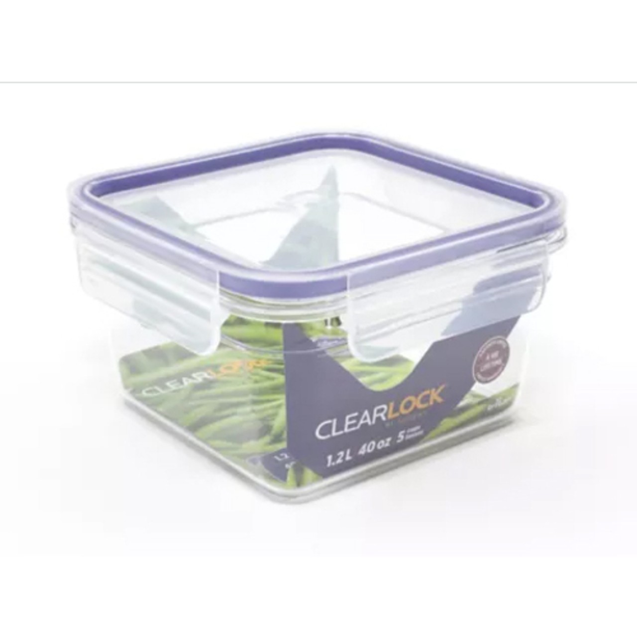 Clearlock Square Container 1200 ml 1 EA - Voilà Online Groceries & Offers