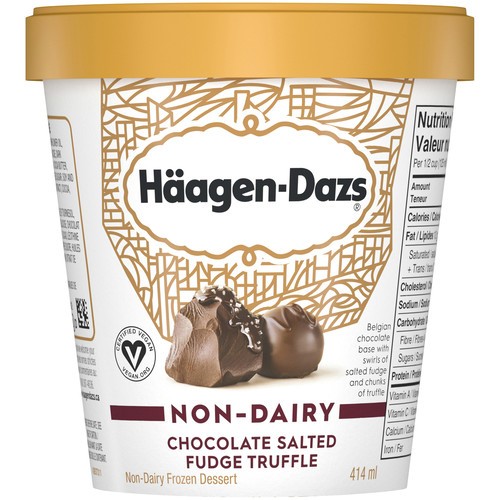 Haagen-Dazs Non-Dairy Chocolate Salted Fudge Truffle Frozen Dessert 414 ml