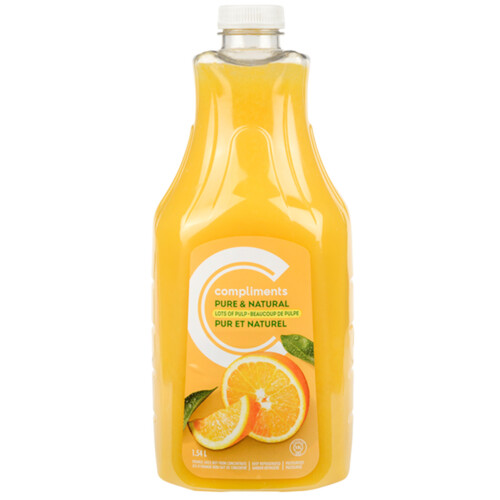 Compliments Orange Juice Pure & Natural Extra Pulp 1.54 L