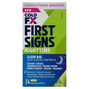 Cold-FX First Signs Night Cold Medicine 24 Capsules