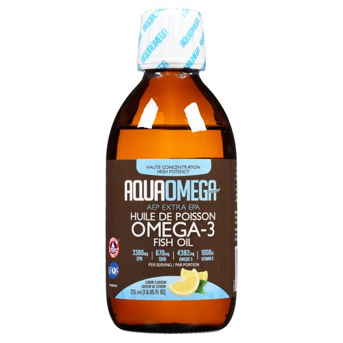 Paleoethics AquaOmega Supplement Fish Oil Lemon 225 ml