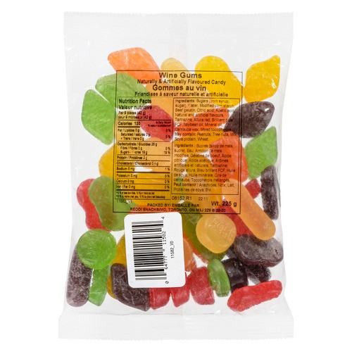 Reddi Snack Wine Gums Candy 225 g